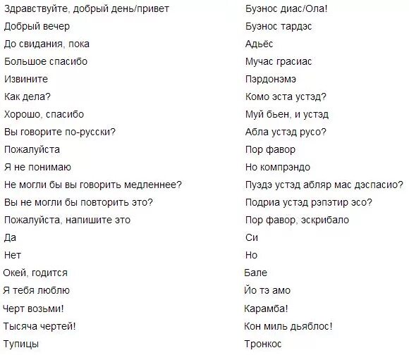 Перевести испанское слово. Испанские слова. Текст на испанском. Испанская песня текст. Смешные слова на испанском.