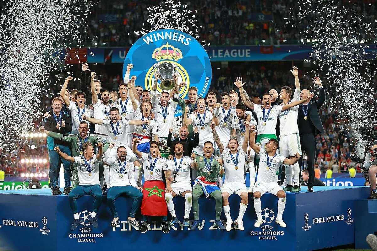 Real madrid champions. Реал Мадрид победитель Лиги чемпионов 2018. Реал Мадрид ЛЧ 2018. Реал Мадрид 2017 Champions League. Реал Мадрид UEFA.