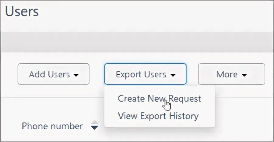 Export users