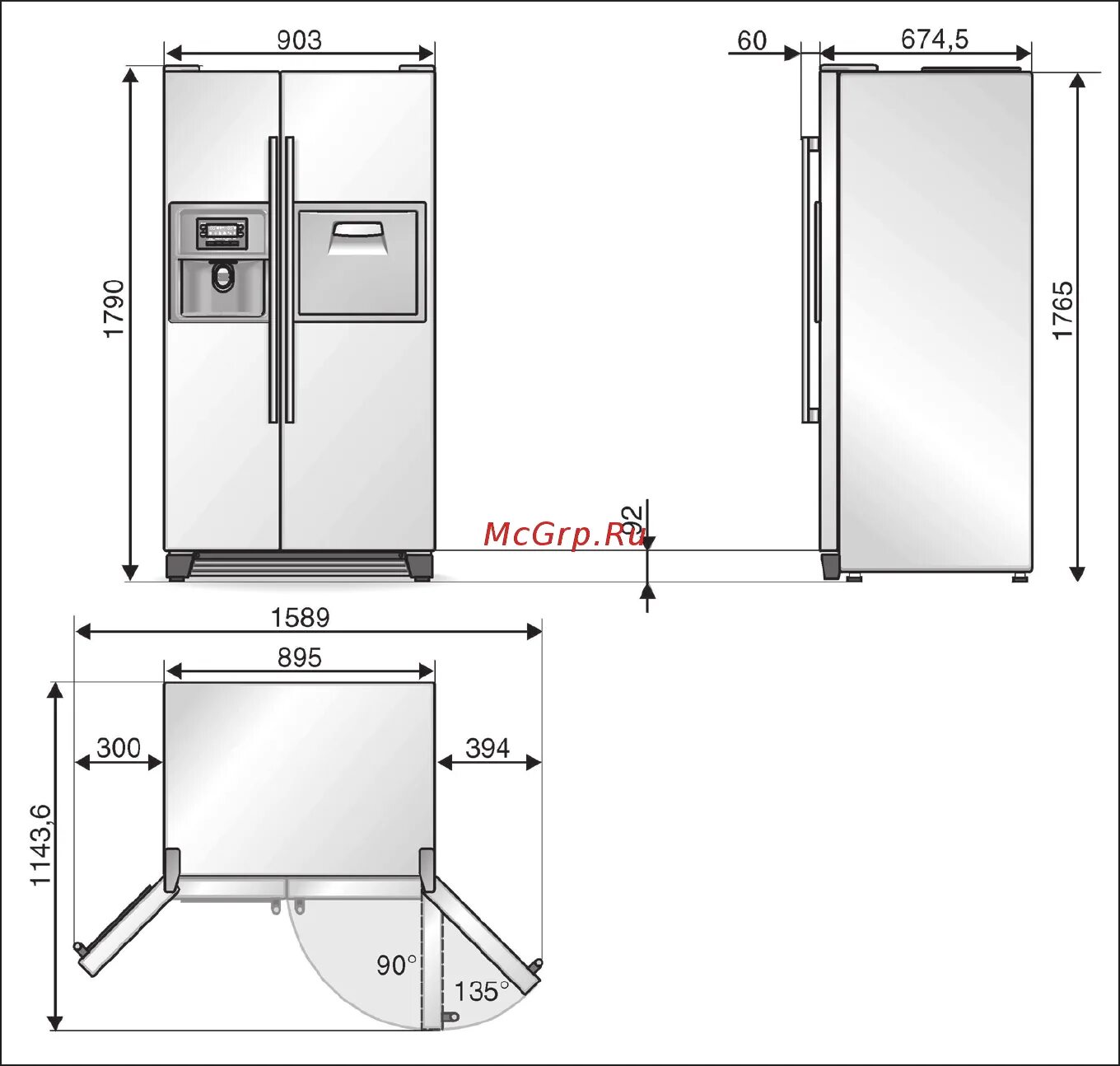 Большие габариты. Холодильник Bosch kan60a45. Габариты холодильников LG Side by Side. Габариты холодильника Сайд бай Сайд. Холодильник Side by Side габариты.