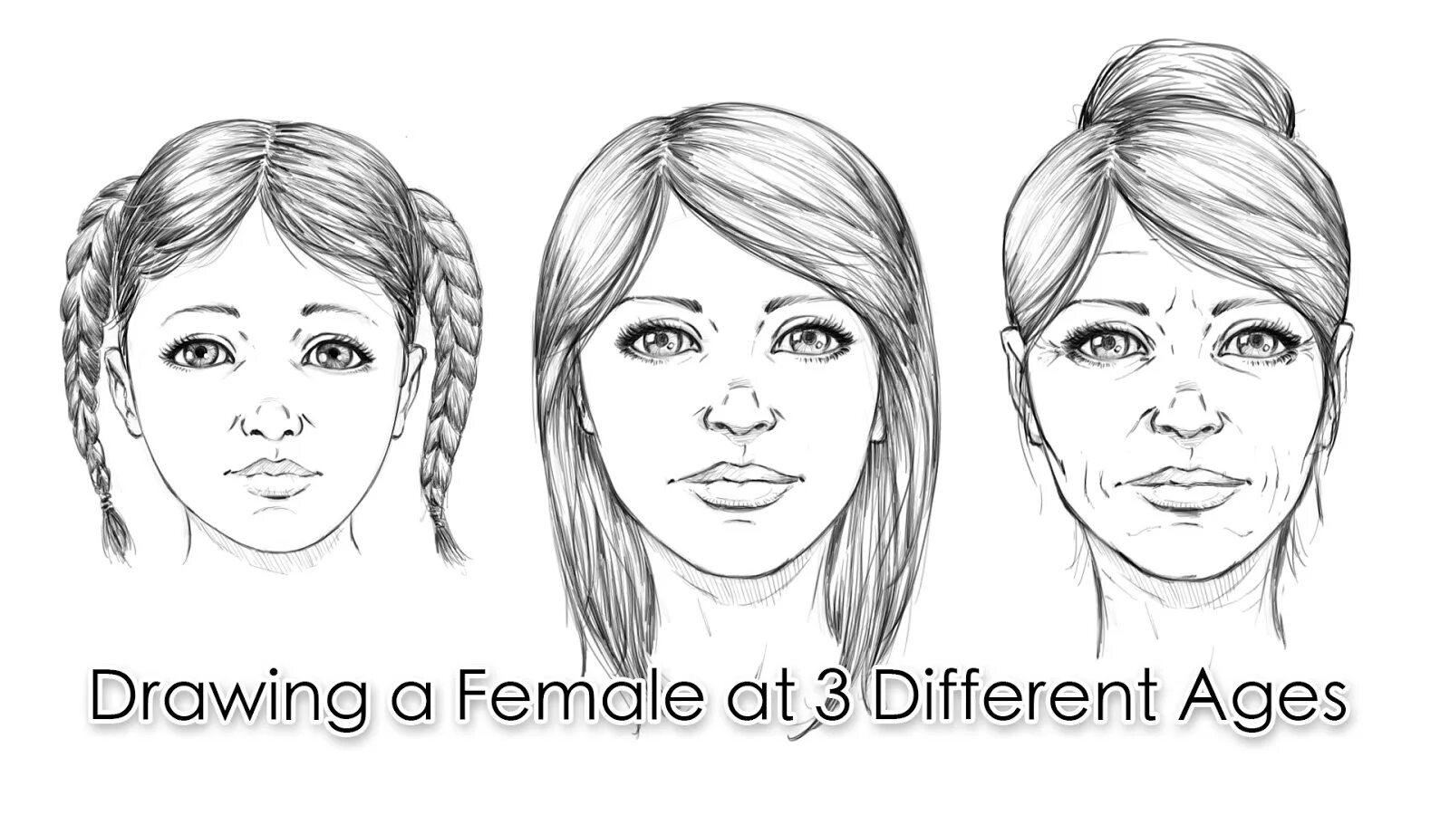 Draw the different. How to draw different ages. как быстро научиться рисовать карандашом для начинающих портреты. как научится рисовать волосы голову и тело. how to draw different age faces.