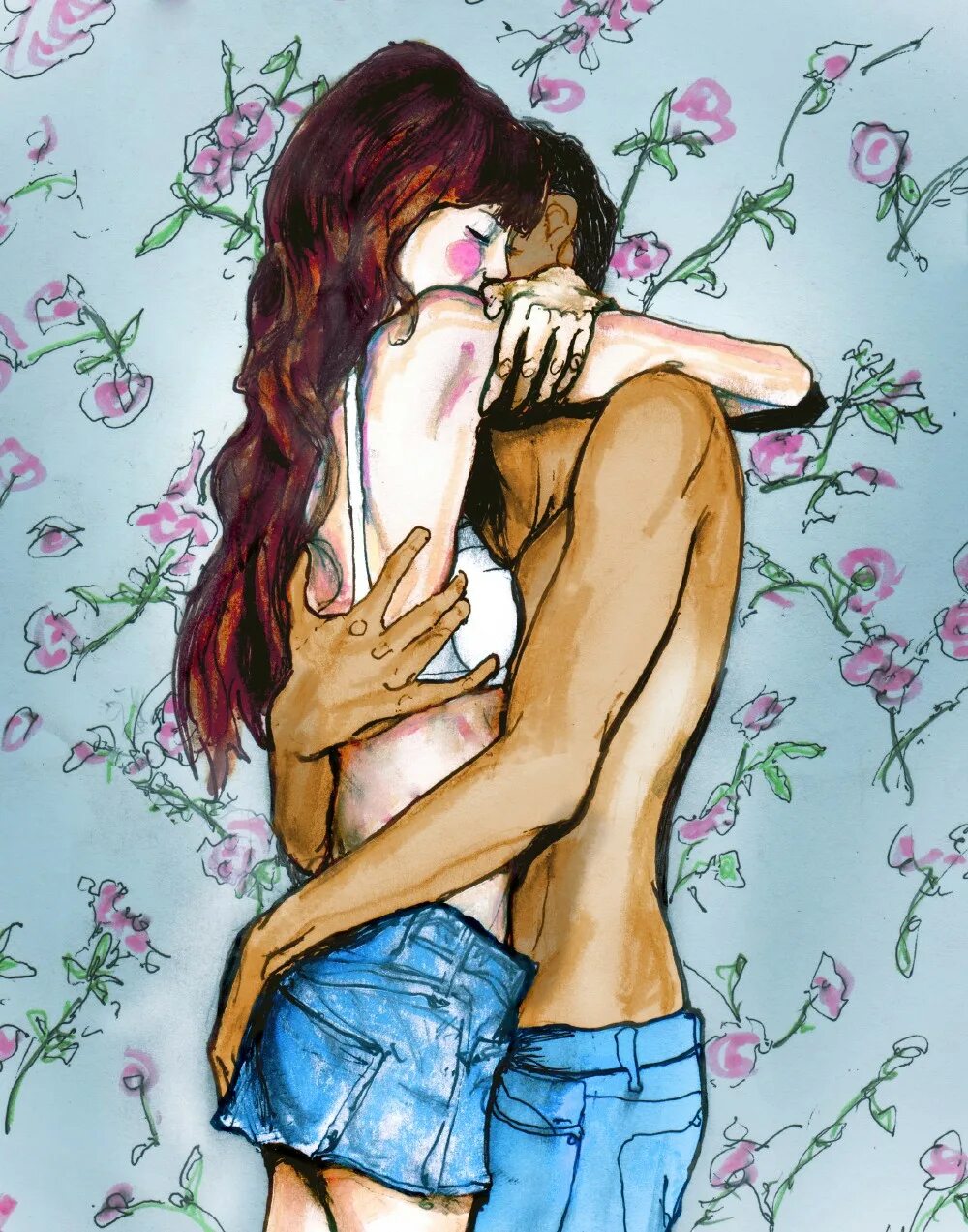 Милые картинки для парня от девушки. Романтические рисунки. Милые картинки для парня от девушки. Котики аниме пара. Милые картинки для парня от девушки.