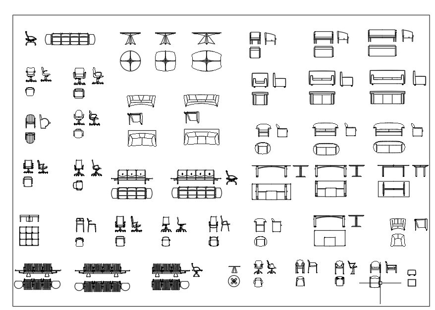 Диван dwg