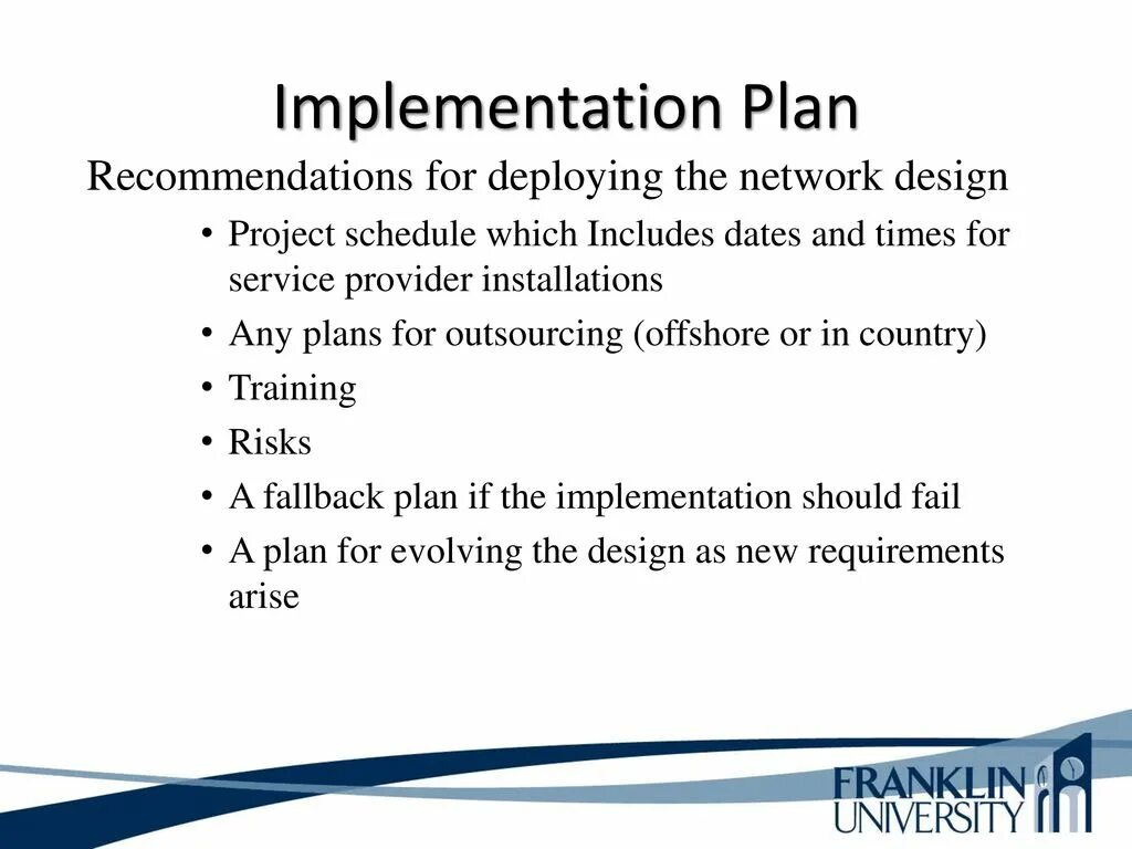 Implementation plan