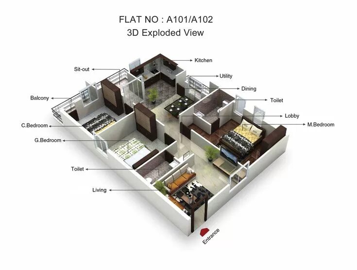 1 live in a flat. Flat. flat plan. block of flats picture. parts of block of flats.