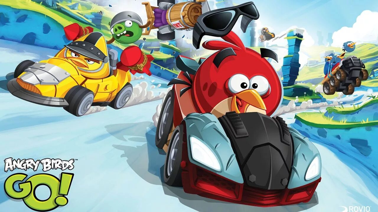 Бердз гоу старая версия. Игра Angry Birds go 2. Энгри бердз гоу. Angry Birds go Рэд. Энгри бердз гонка.