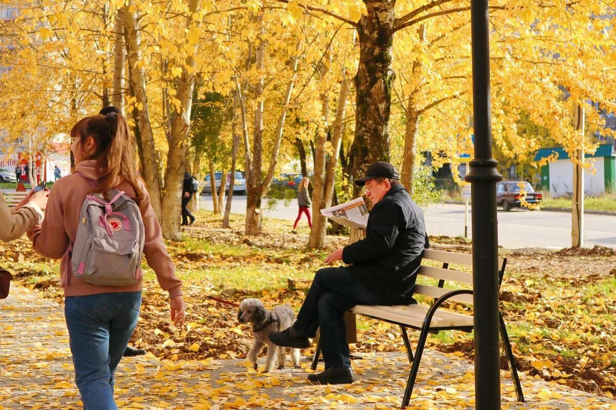 Последние мгновения осени. Осенний город с людьми. Осень город люди. Люди на улице в России осенью.