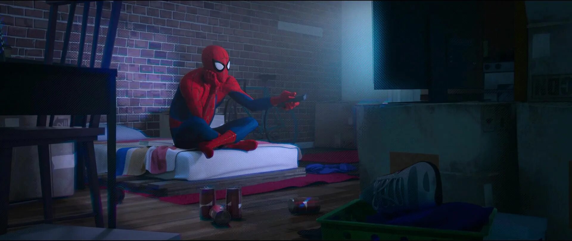 Spider man watch with subtitles. Человек паук через вселенные питер б паркер. человек-паук через вселенные питер паркер плачет. spider man into the spider verse паркер.