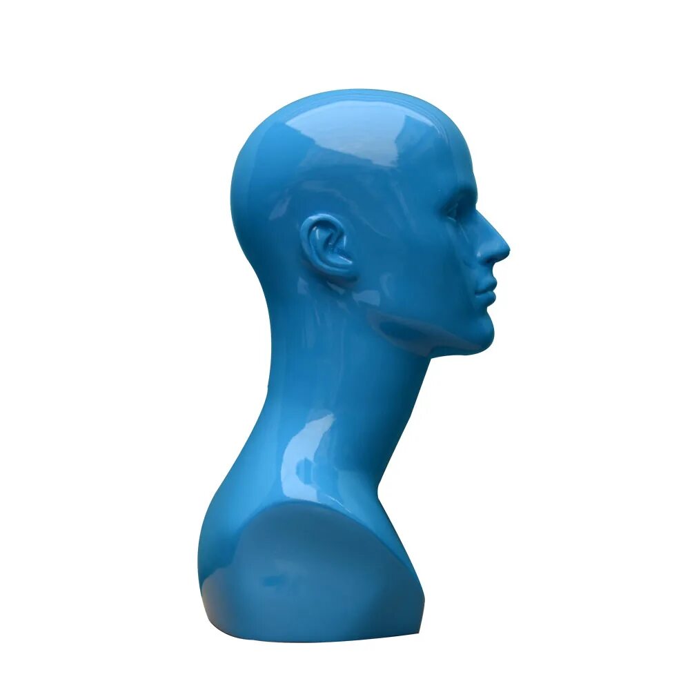 кибернетический мозг. текила синяя. иконка лица синяя. силуэт головы человека. синяя голова смайл.