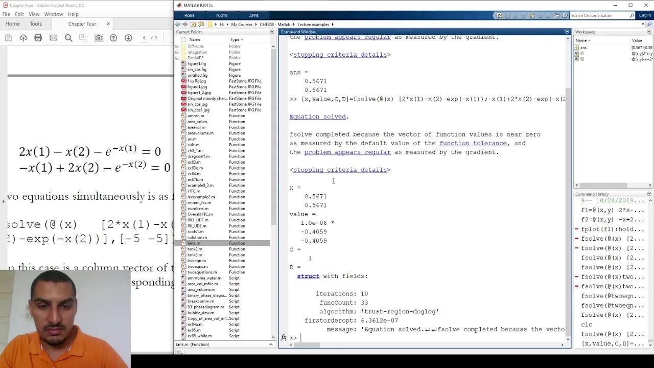 Матлаб округление. Solve матлаб. функция fsolve matlab. решение системы уравнений в матлабе fsolve.