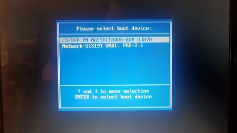 Boot device not found