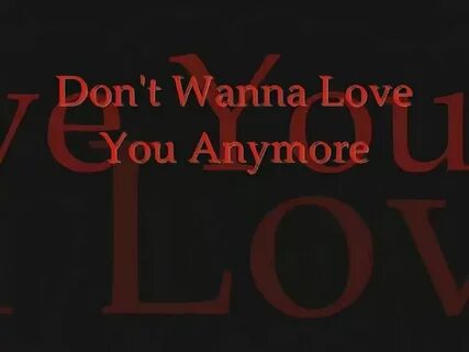 I wanna love you but