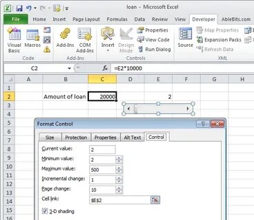 Excel скроллинг