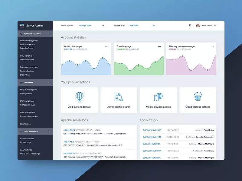 Admin gui