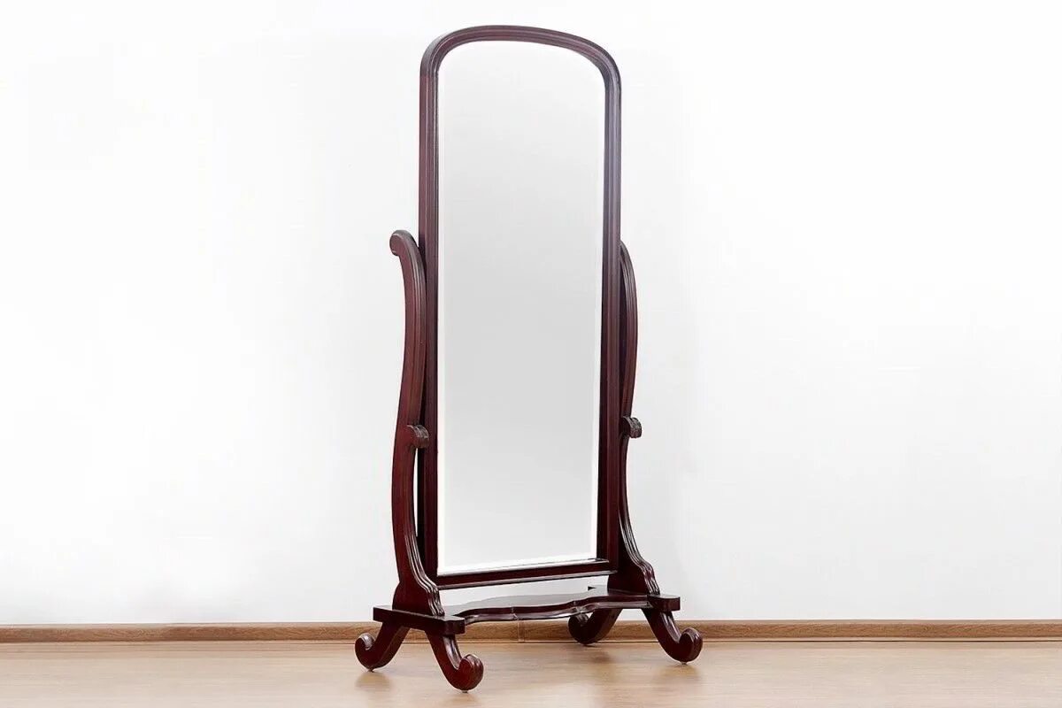 Standing mirror. Classic mirror standing wood back. big old standing mirror. back side mirror standing.