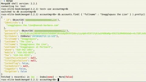 Mongodb example