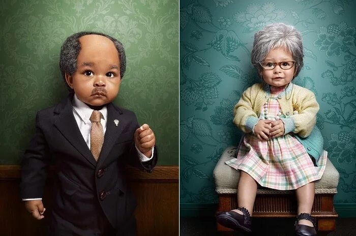 Маленькие старички дети. Старый ребенок. Старик и младенец. Дедушка с внуками. Веселая старость.