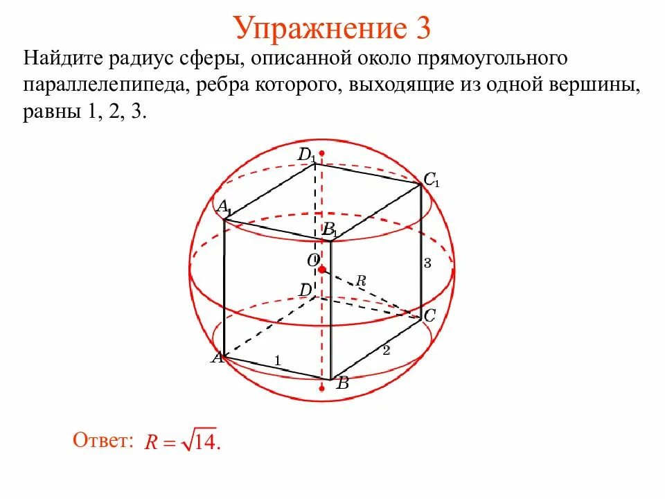 Шар вписанный в прямоугольный параллелепипед. Многогранники вписанные в сферу. Параллелепипед описан около сферы. Сфера описанная вокруг параллелепипеда. Найдите радиус сферы, описанной около ..