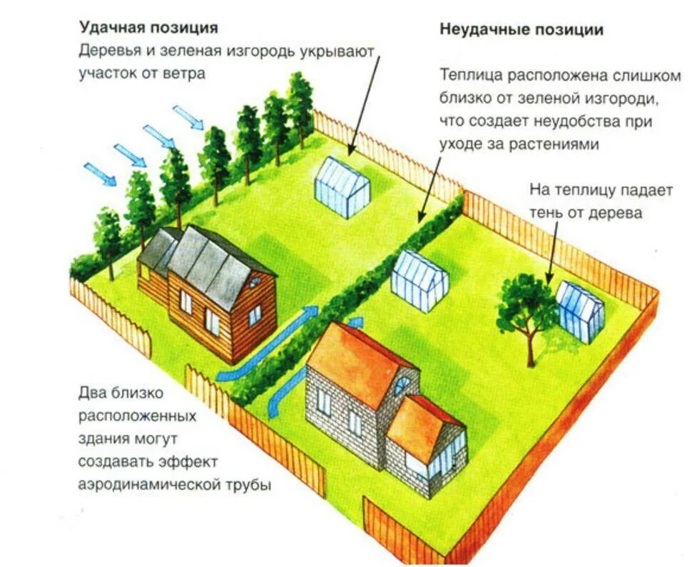 Где лучше располагать. Где поставить теплицу на участке 6 соток. Схема расположения теплицы на участке. Расположение грядок на дачном участке по сторонам света. Как расположить строения на участке 2 теплицы.