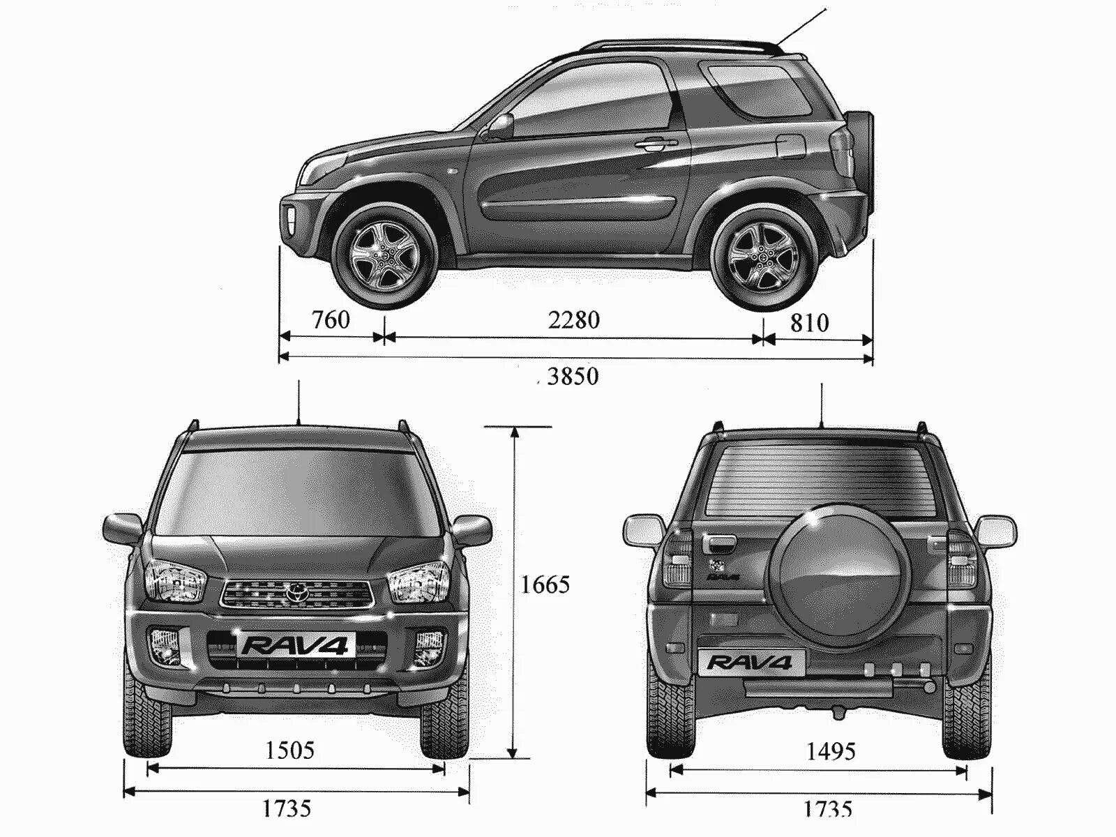 Тойота рав 4 1 поколения габариты. Габариты Тойота рав 4 4 поколения. Тойота рав 4 2 поколение габариты. Тойота рав 4 3 поколение габариты.