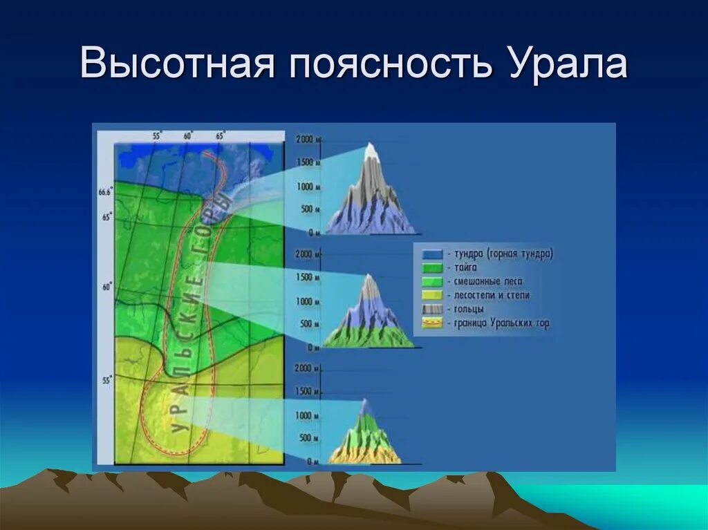 Высотная поясность это природная зона. Высокая пояность уральских гор. Высотная поясность в горах Урала. Высотная поясность Урала 8 класс география. Высотная поясность уральских гор гор.