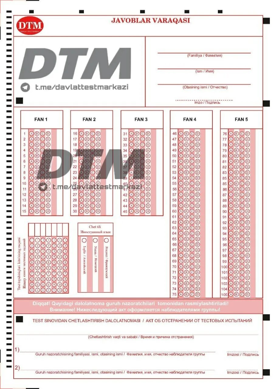 DTM javoblar VARAQASI 2020. DTM javoblar VARAQASI 2021. DTM javoblar VARAQASI 2022. ДТМ жавоблар варақаси.