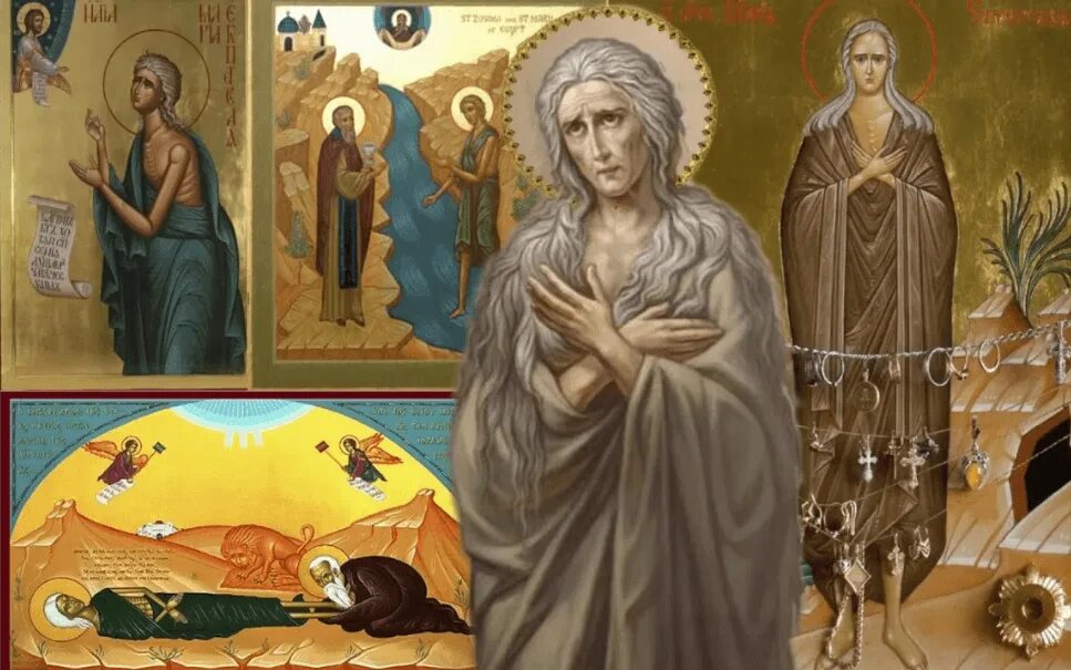 Пятая седмица великого поста. Житие прп. Марии египетской икона.