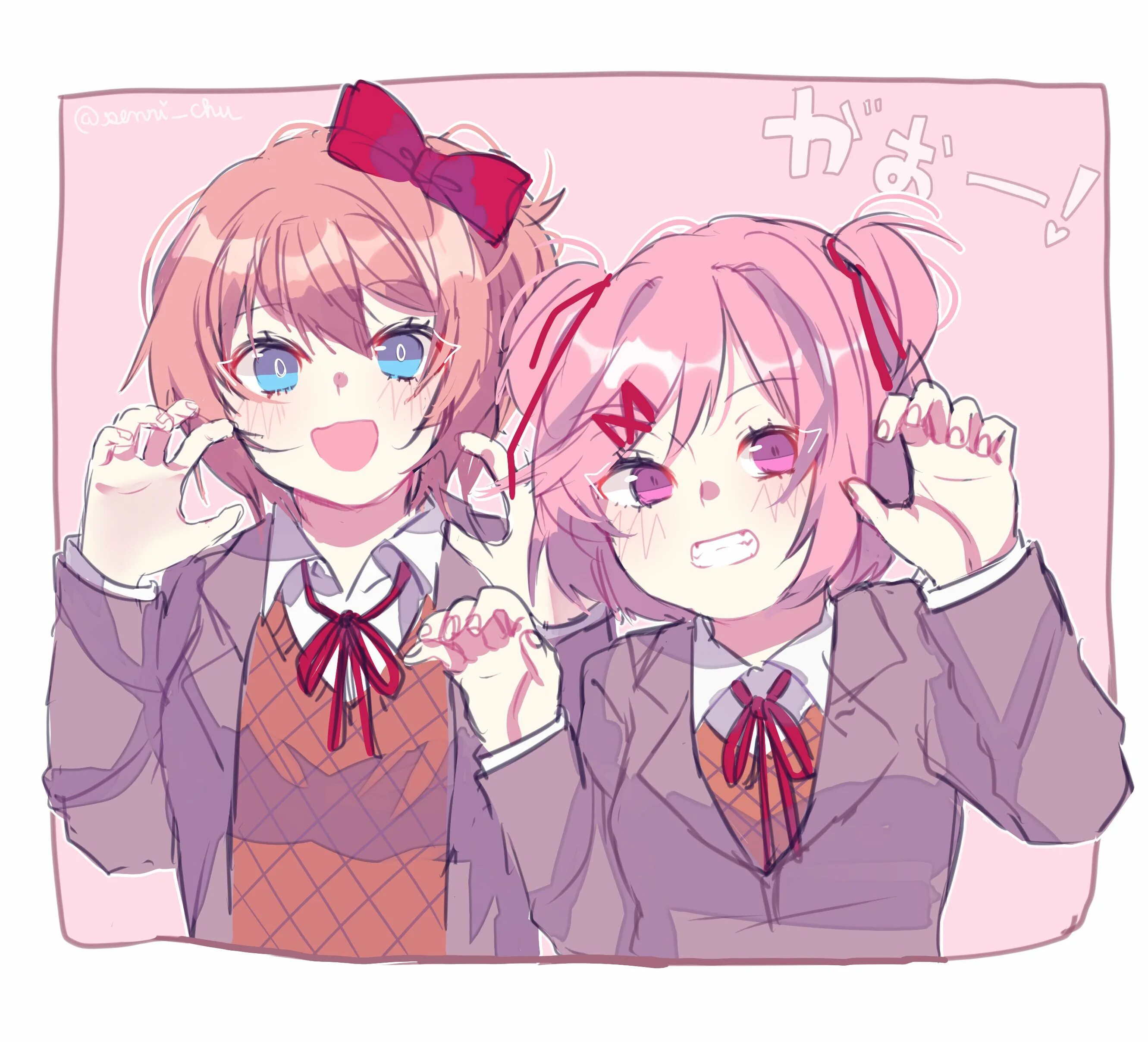 Док док литературный клуб нацуки. Нацуки и Сайори. DDLC Сайори. САЁРИ И Нацуки. Нацуки ДДЛК.