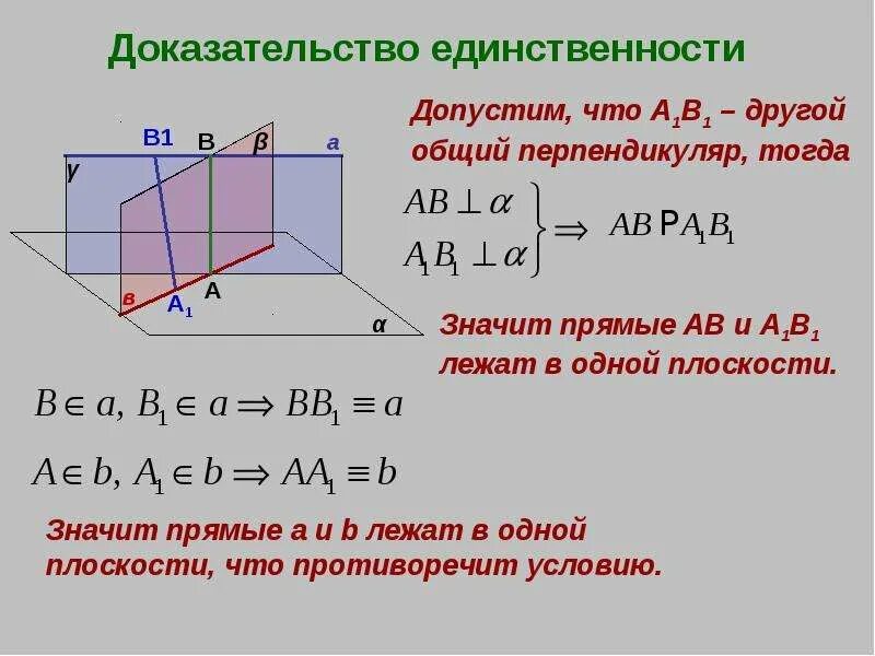 Общий перпендикуляр скрещивающихся прямых. Общий перпендикуляр между скрещивающимися прямыми. Теорема об общем перпендикуляре к двум скрещивающимся прямым. Что такое общий перпендикуляр скрещивающихся прямых. Что значит лежат в одной плоскости.