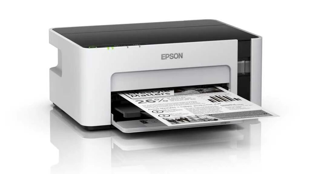 Epson печатает белый лист. Принтер Epson m1120. Принтер струйный Epson m1140. Принтер Epson m1100. Принтер Epson ECOTANK et-m1140.