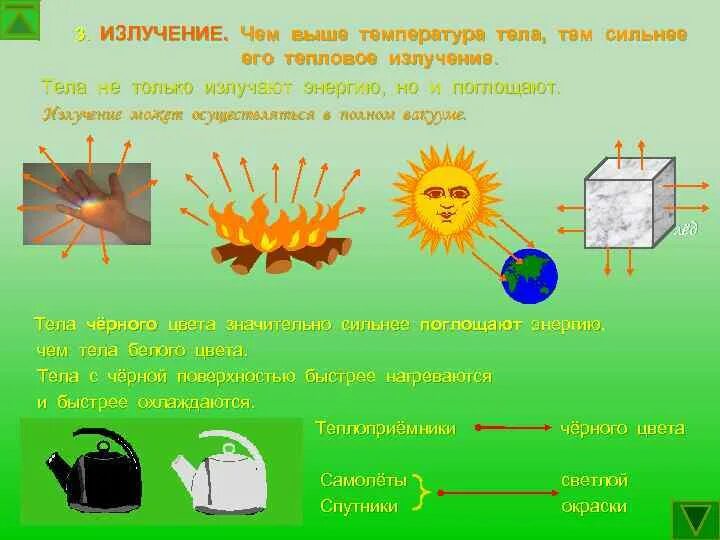 Какая поверхность нагреется сильнее. Тепловое излучение температура тела. Тепловое излучение опыты. Излучение нагретых тел. Тепловые явления излучение.