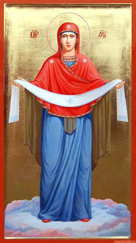 Russian Orthodox Icon Pokrov Theotokos Orthodox Icon Holy Etsy