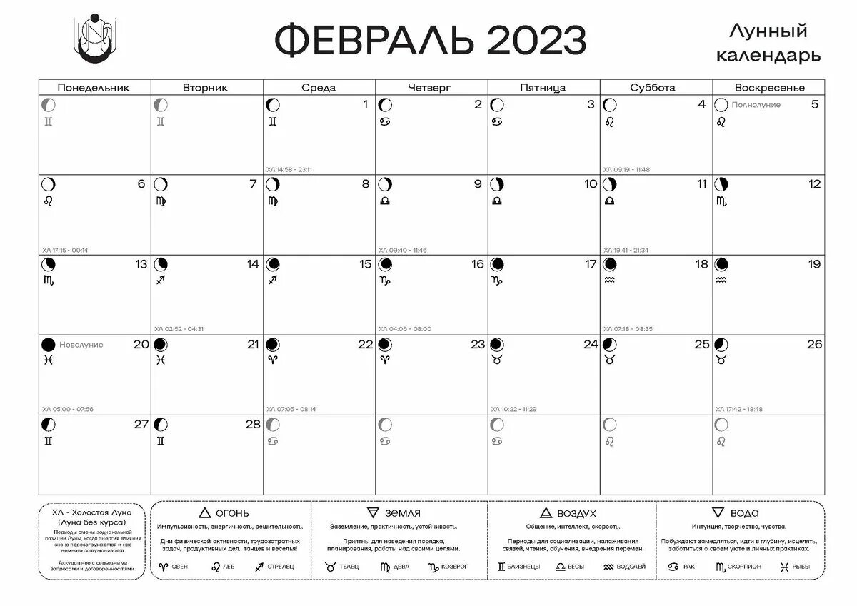 Лунный календарь волосы февраль 2024