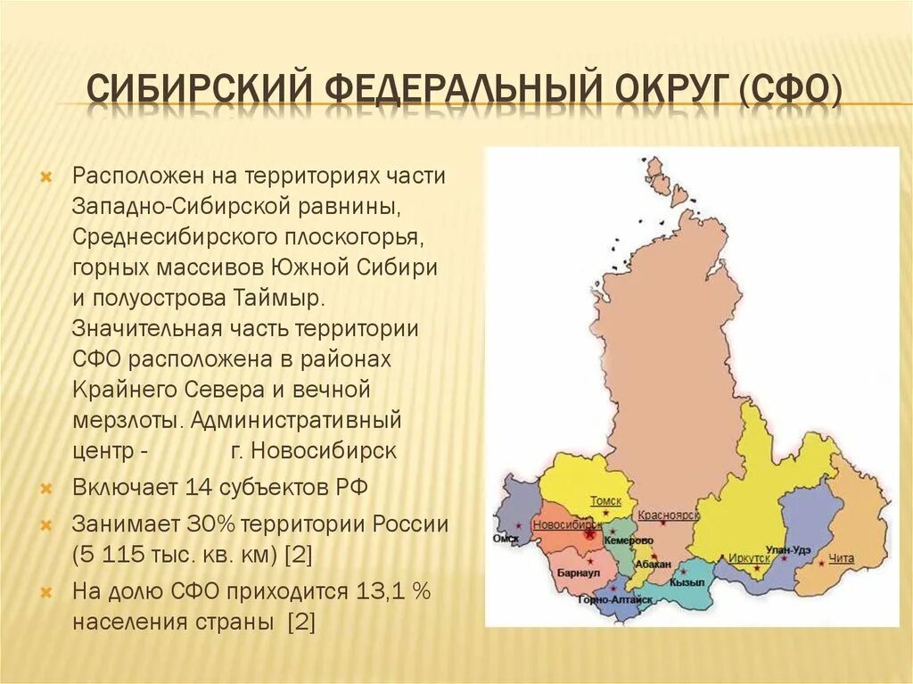 Состав западно сибирского района россии. Субъекты РФ входящие в состав Сибирского федерального округа. Сибирского федерального округа (СФО). Сибирский федеральный округ субъекты список. Сибирский федеральный округ с субъектами карта.