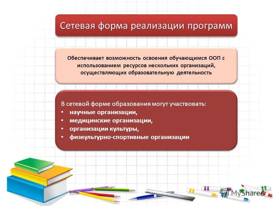 Форма реализации программы. Форма реализации программы
