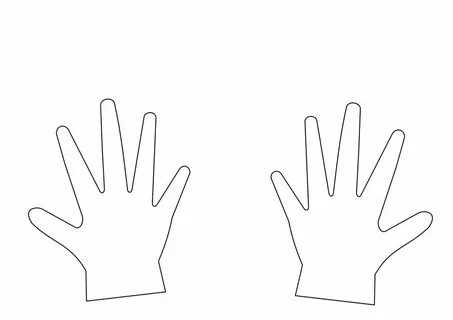 Шаблон ладошки для вырезания из бумаги Трафареты ладоней