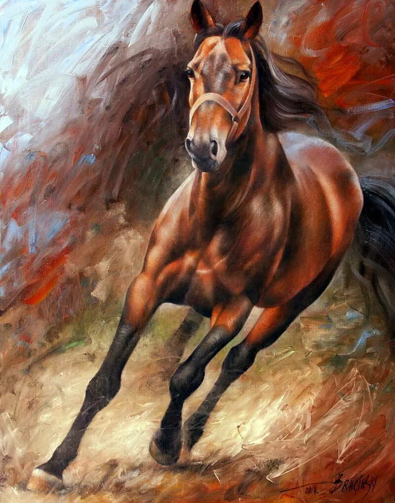 Спартако Ломбардо художник. Брагинский художник лошади.