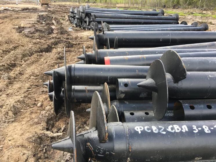 10. Свая шурупная свс-ш 76(3,5)-2 с фланцем. Винтовая свая 219х4000. 89. Свая стальная винтовая свл.