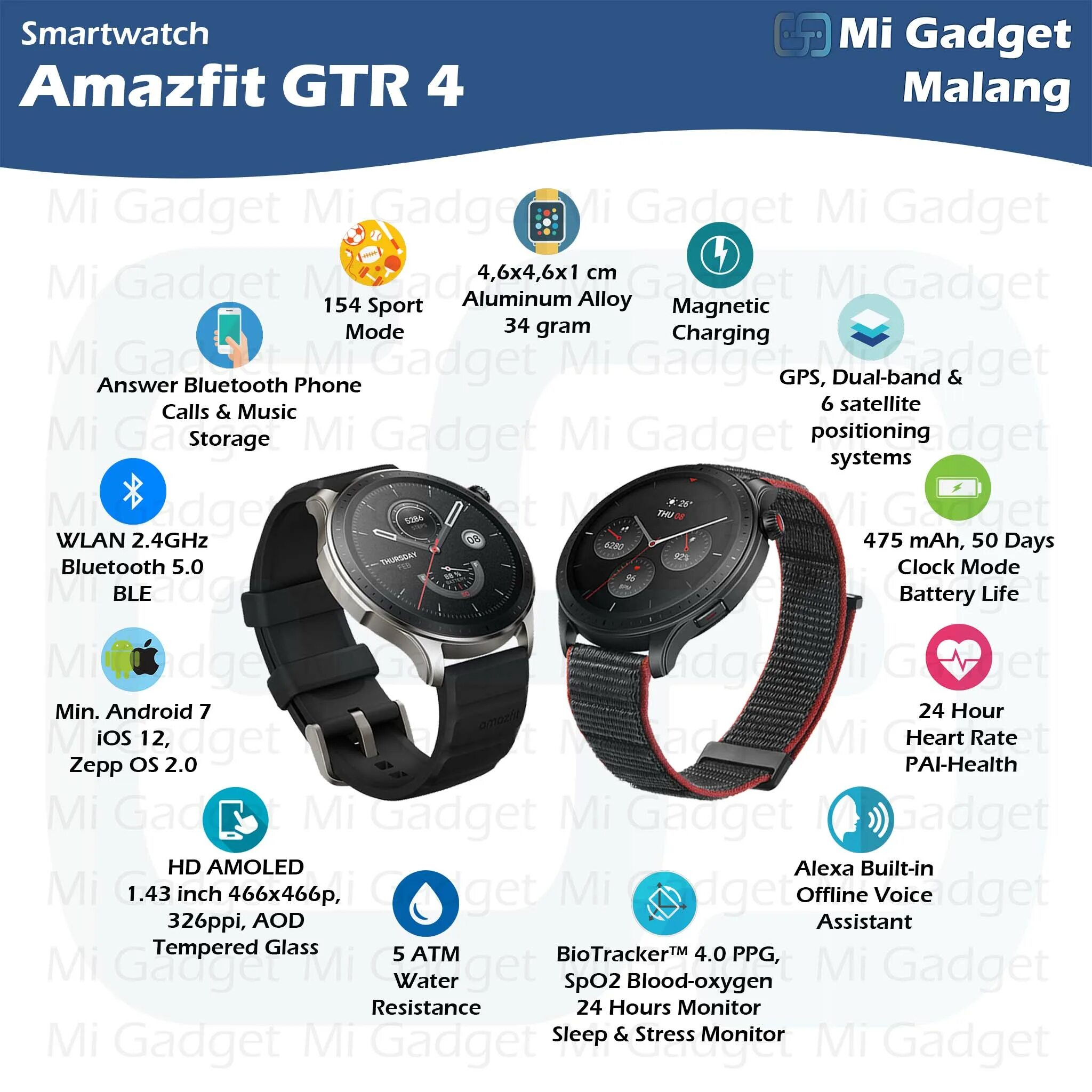 Смарт-часы XIAOMI AMAZFIT GTR 2 Classic Edition в супермаркете электроники TopDi