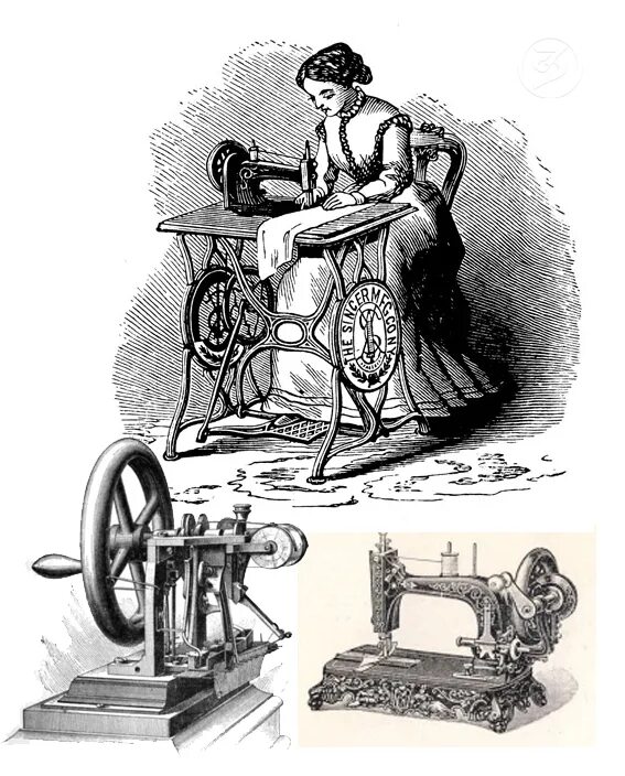 День швейной машинки. Швейная машина сайнт 1790. Машинка Зингер.