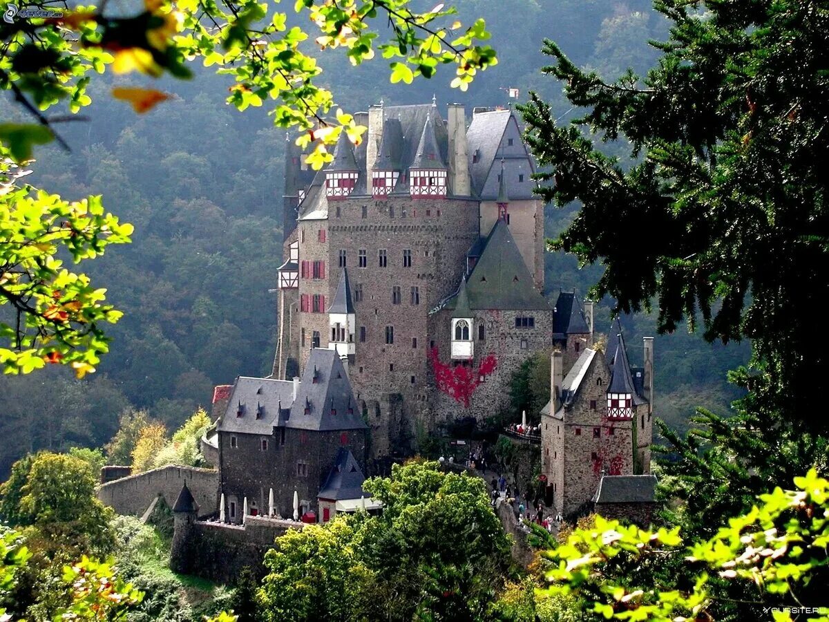 Burg Eltz Castle in Autumn - Germany Castelos da alemanha, Castelo na escócia, C