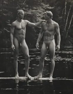 Picture 1 of 1. 1989 Vintage BRUCE WEBER 2 Male Nude Jason Christian On Log...