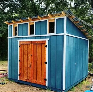 Хозблок с односкатной крышей