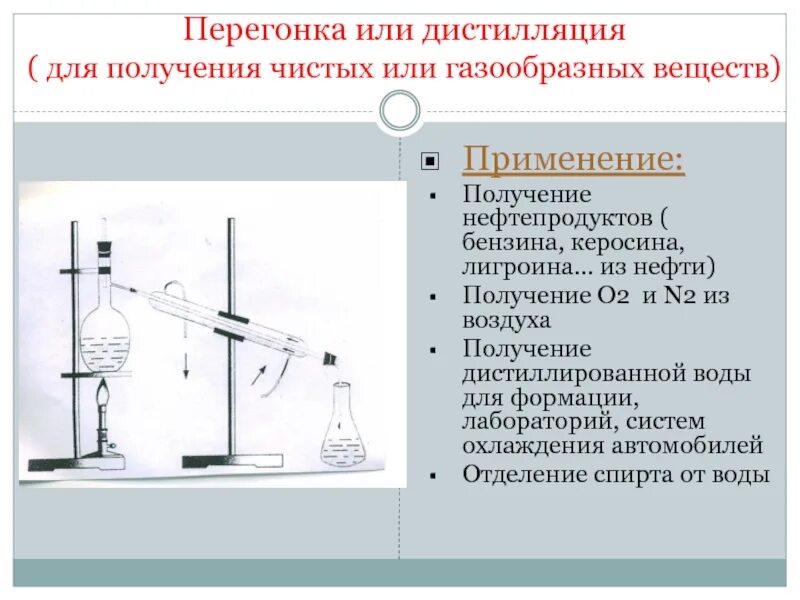 Примеры перегонки. Дистилляция или перегонка. Перегонка или дистилляция в химии. Получение дистиллированной воды перегонкой. Перегонка спирта в лаборатории.