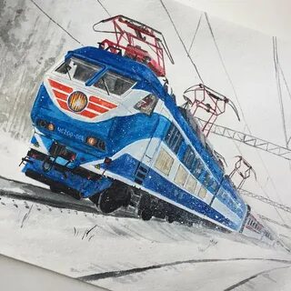 Поезд ржд рисунок