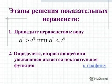 Неравенства показательной функции
