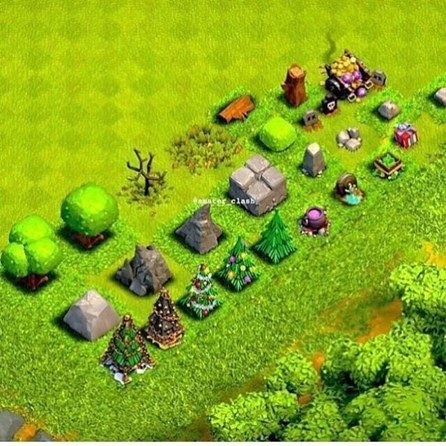 Здание клэш оф кланс. Препятствия clash of clans. редкие препятствия в клэш оф кланс. clash of clans сезонные препятствия. елки клэш оф кланс.