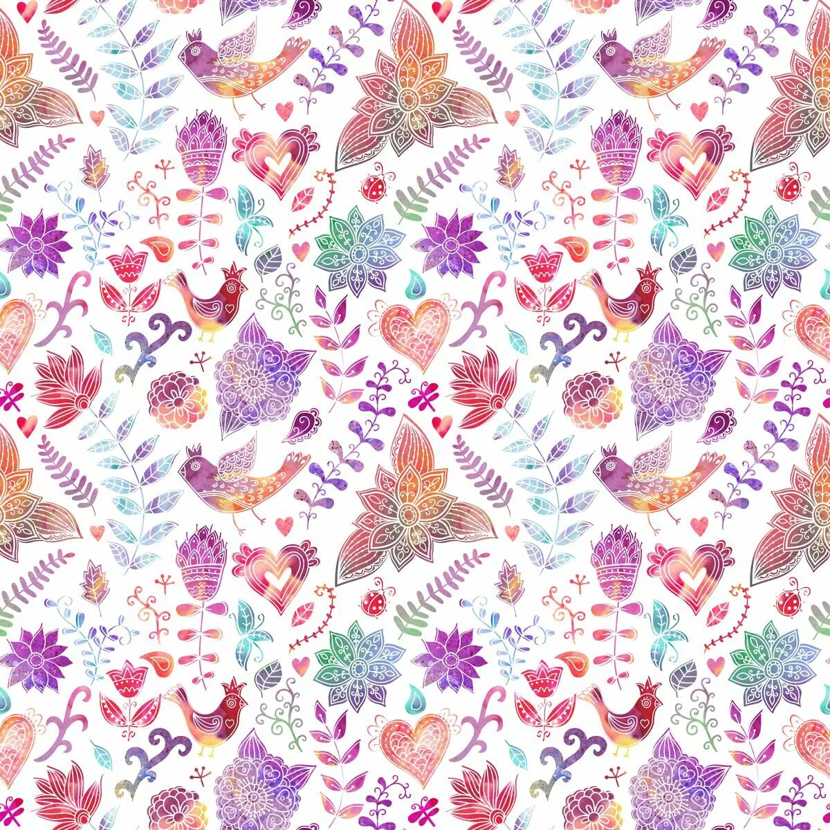 Паттерны без водянок. Beauty pattern. Beautiful pattern от Myatashop. Watercolor seamless pattern.