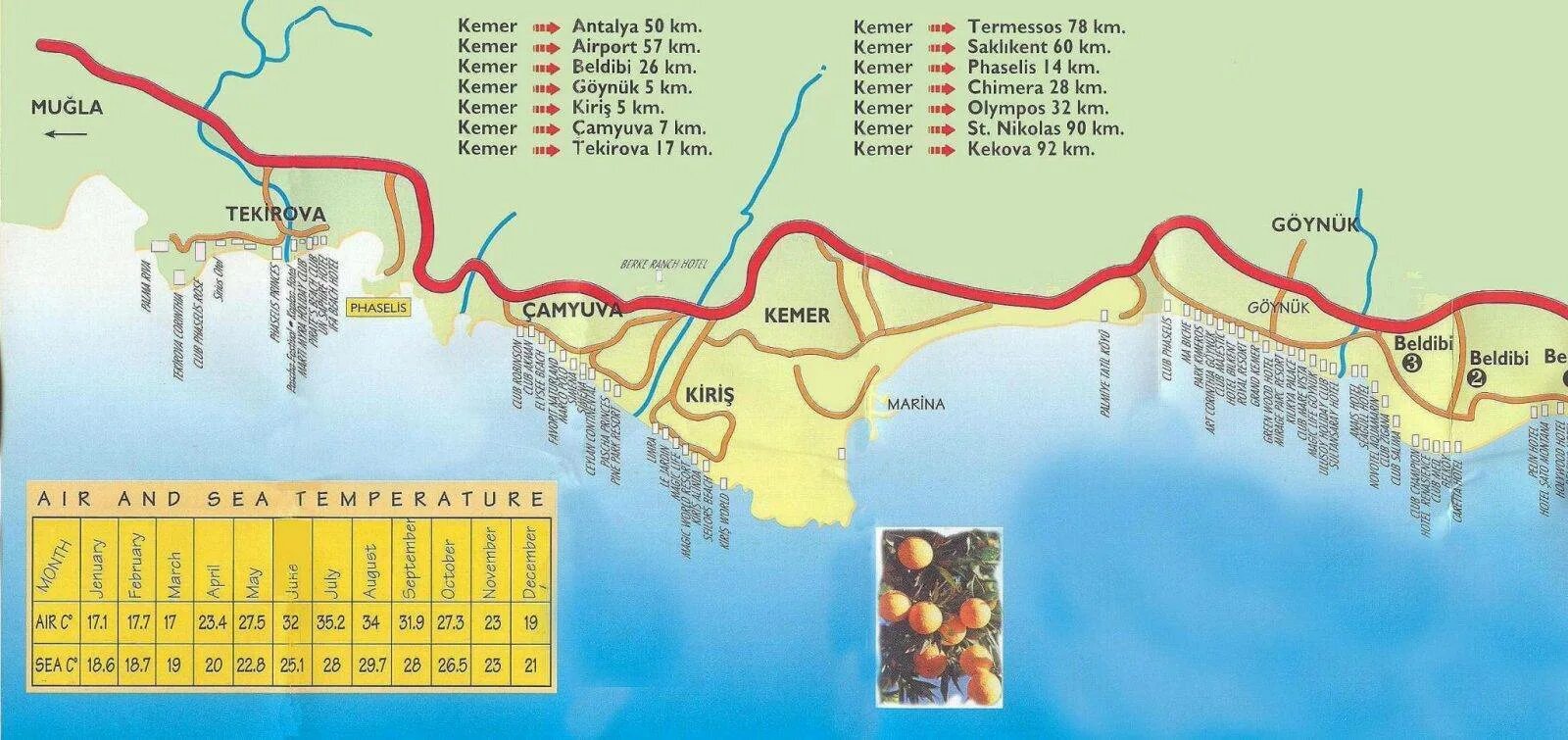 Где теплее в алании или. Карта отелей Кемера Турция. Побережье Кемера с отелями на карте. Турция Кемер карта побережья. Кемер на карте Турции с курортами.