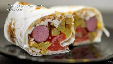 Шаурма с колбасой и овощами